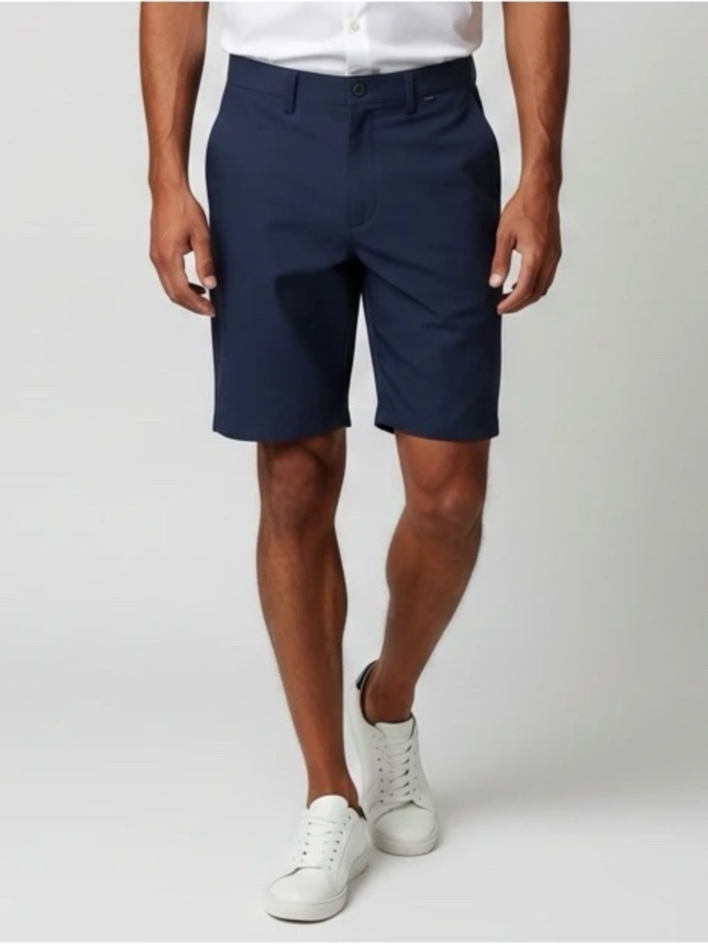 Hurley Slate Blue Flat Front Casual Shorts with Relaxed Fit